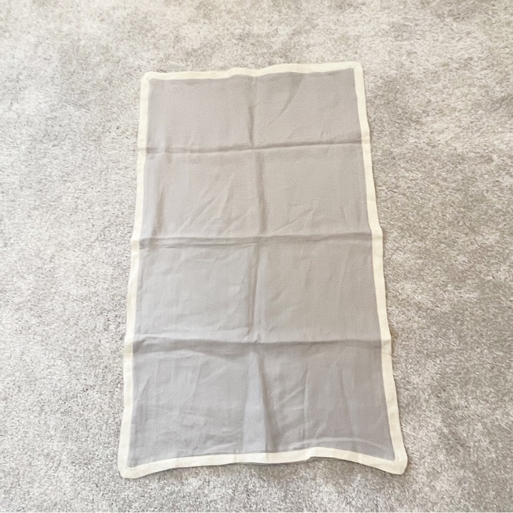 HARBOR HOUSE 100% Linen Gray Beige Bordered Replacement King Pillow Sham 22”X38”